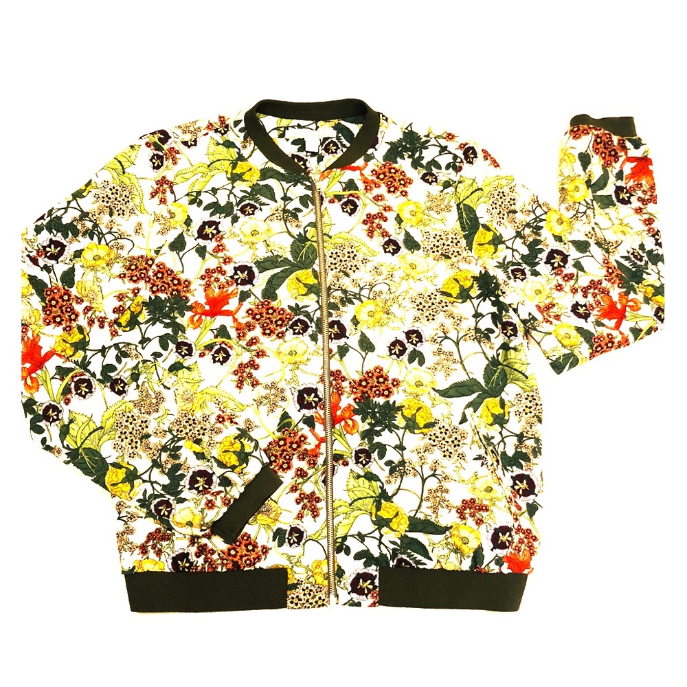 ZARA Floral Chinoiserie Bomber Jacket